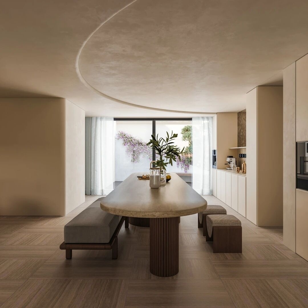 Malaysia Curved Villa Details & Custom Work image 4