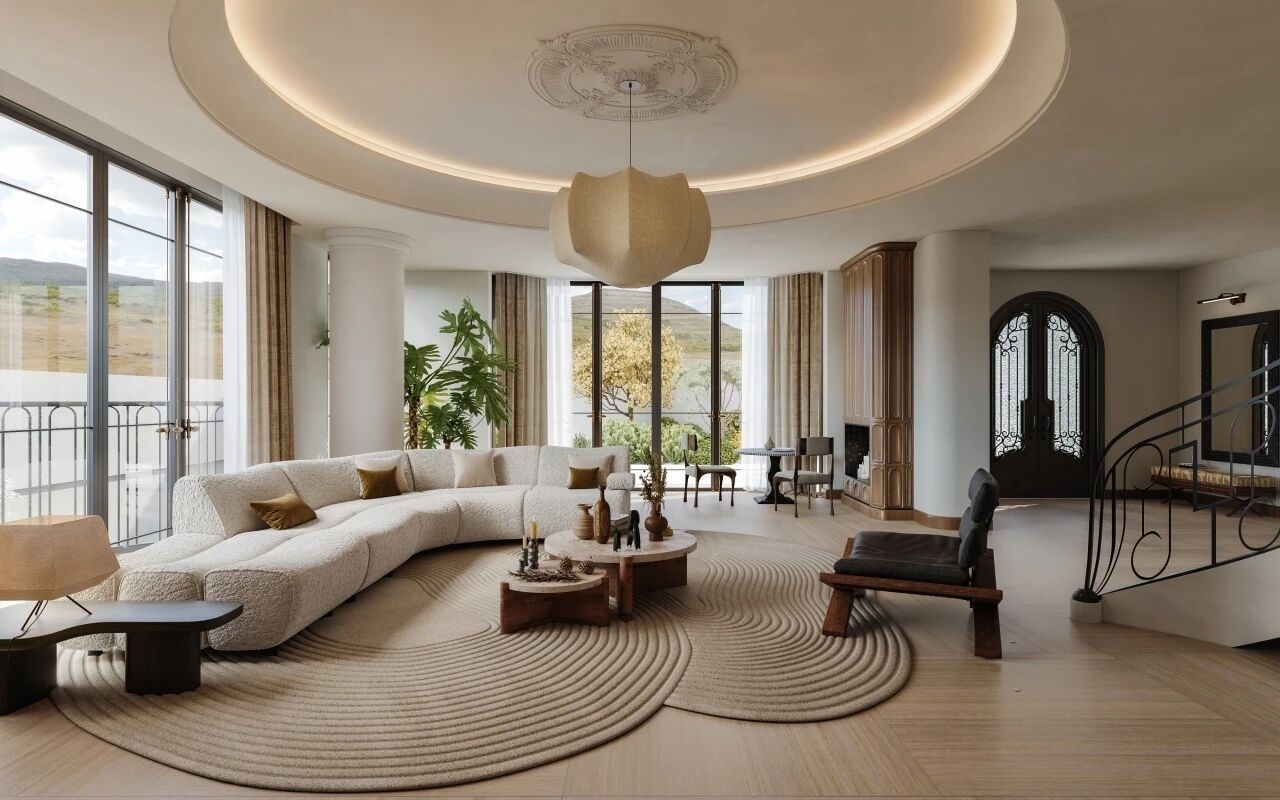 Malaysia Curved Villa Space Planning image 5