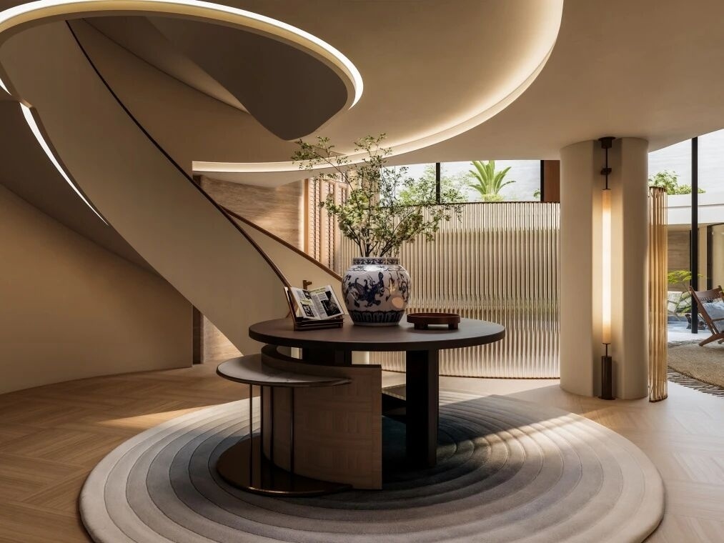 Malaysia Curved Villa Space Planning image 1